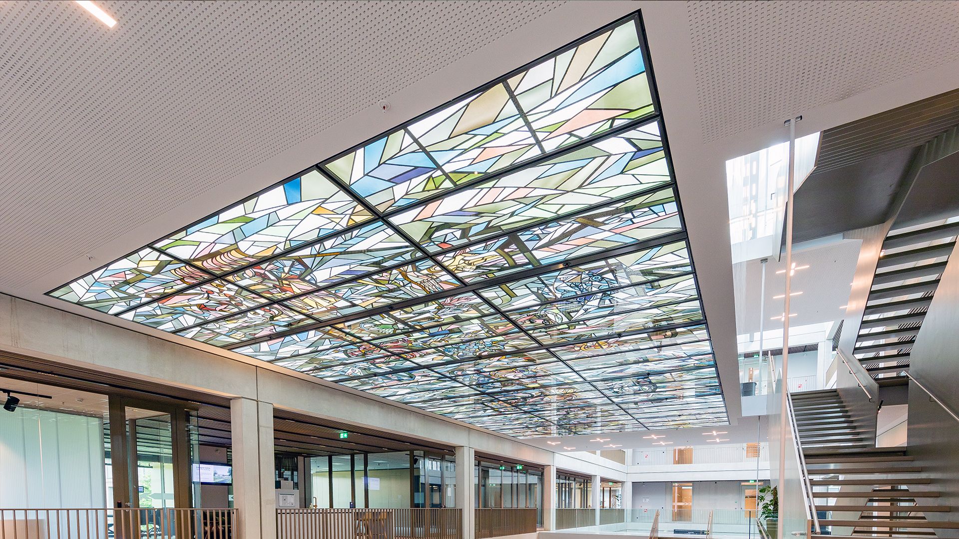 Stained glass ceiling Lixero Wageningen Campus