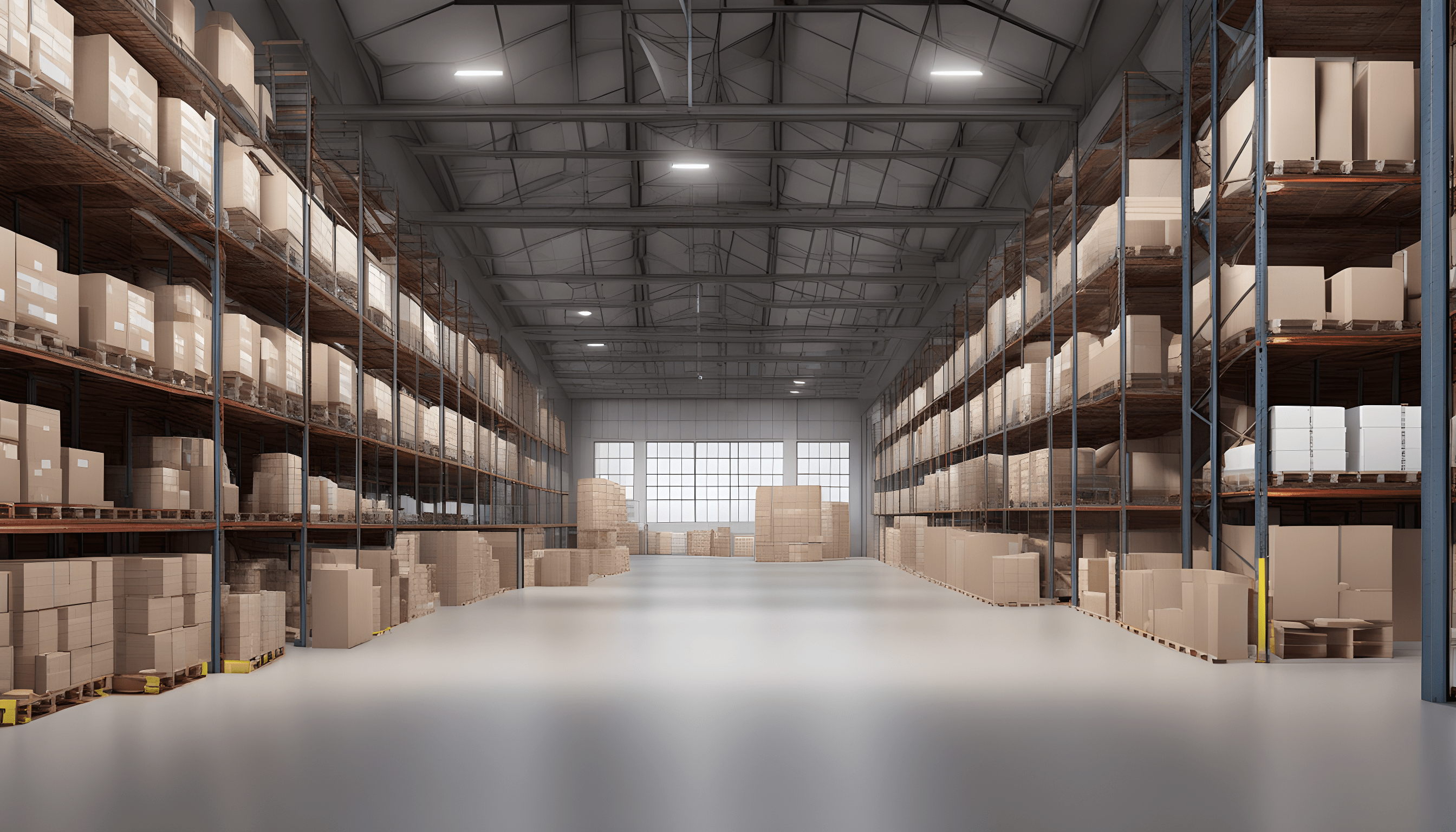 Magazijn verlichting 3D